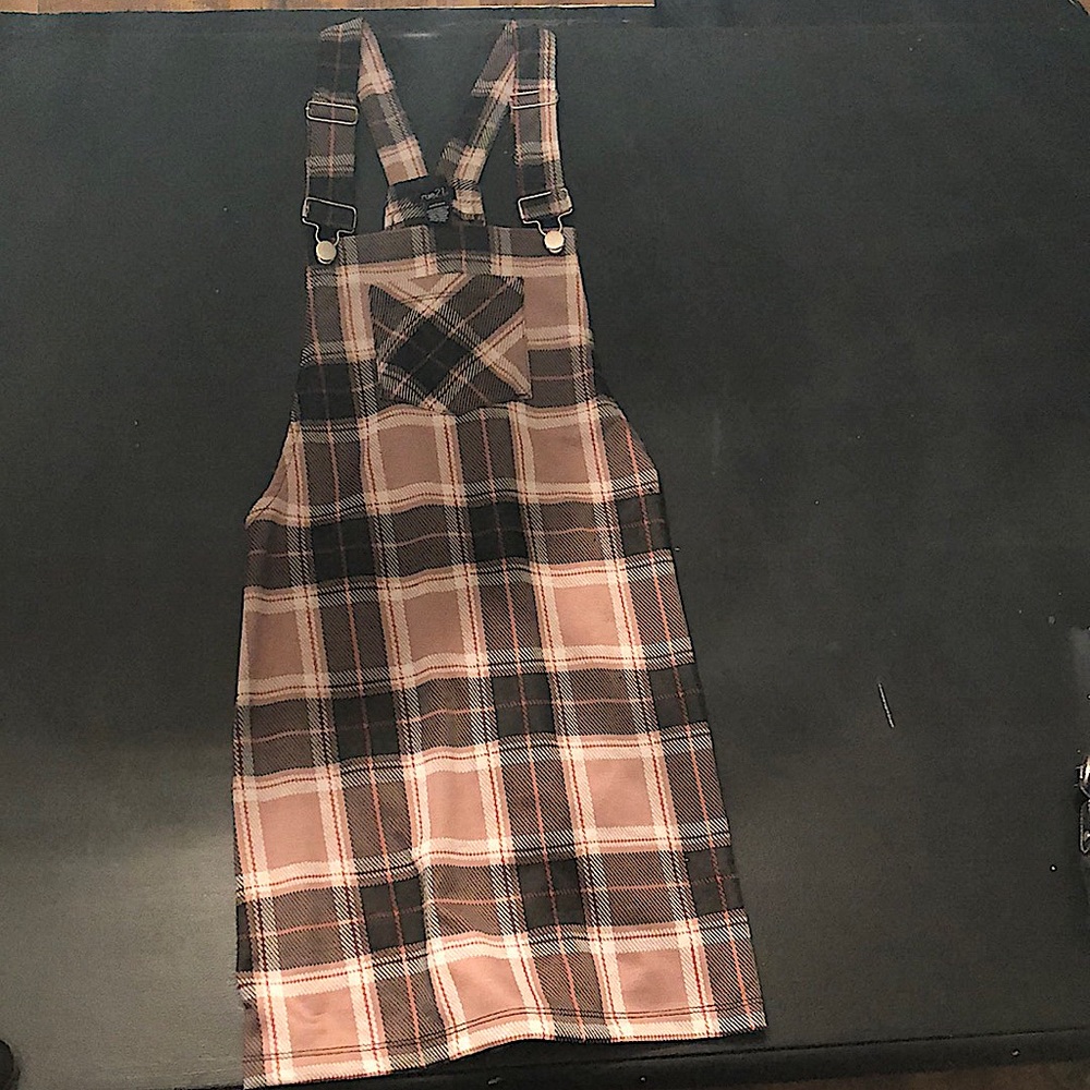 Flannel Overall Dress